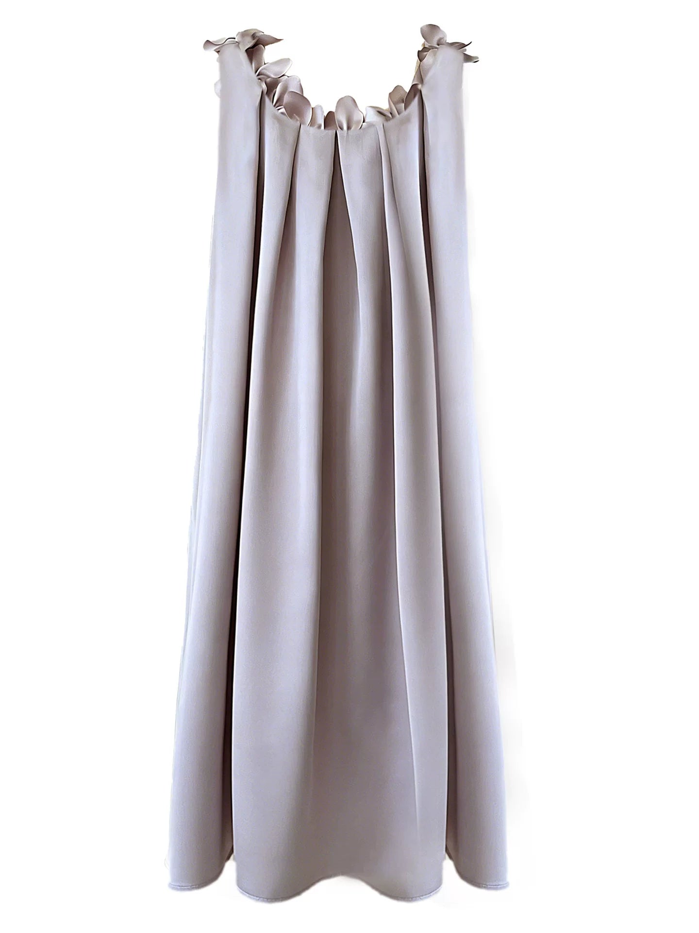 flower applique satin long dress 2color 【NINE7087】