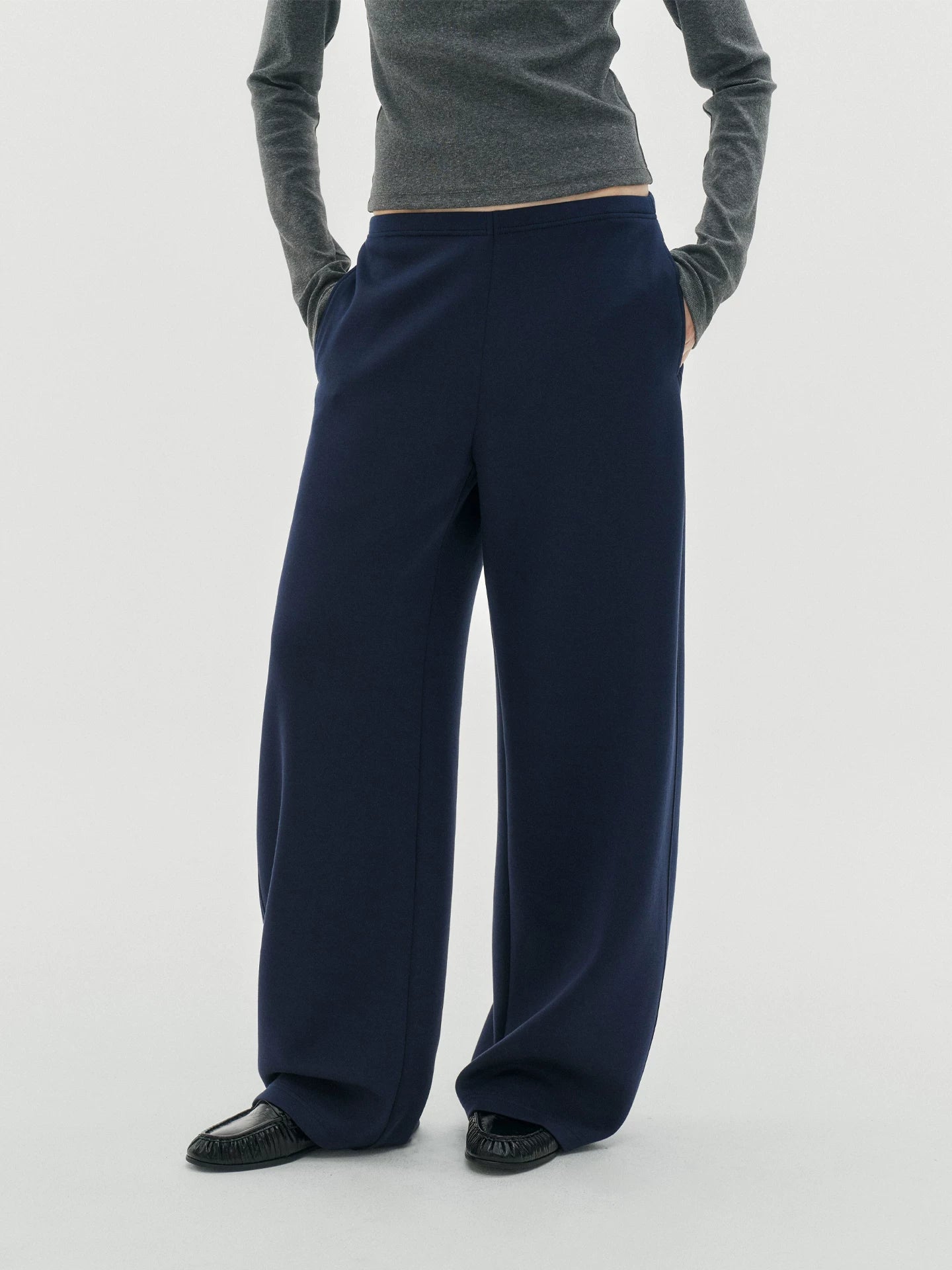 straight wide sweat pants 1color 【NINE7228】