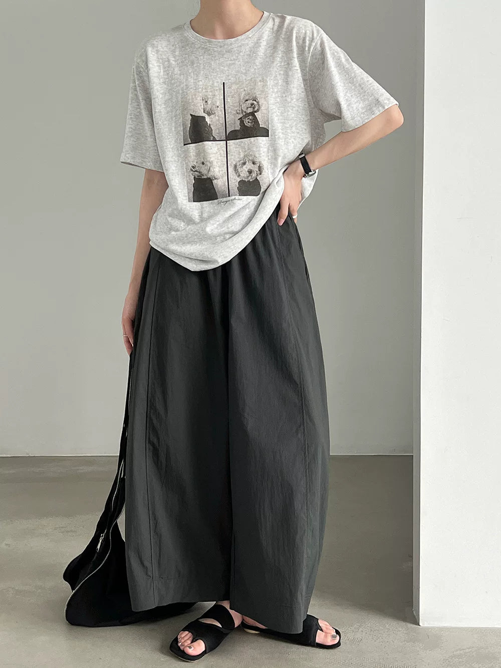 loose balloon wide leg pants 3color 【NINE7084】
