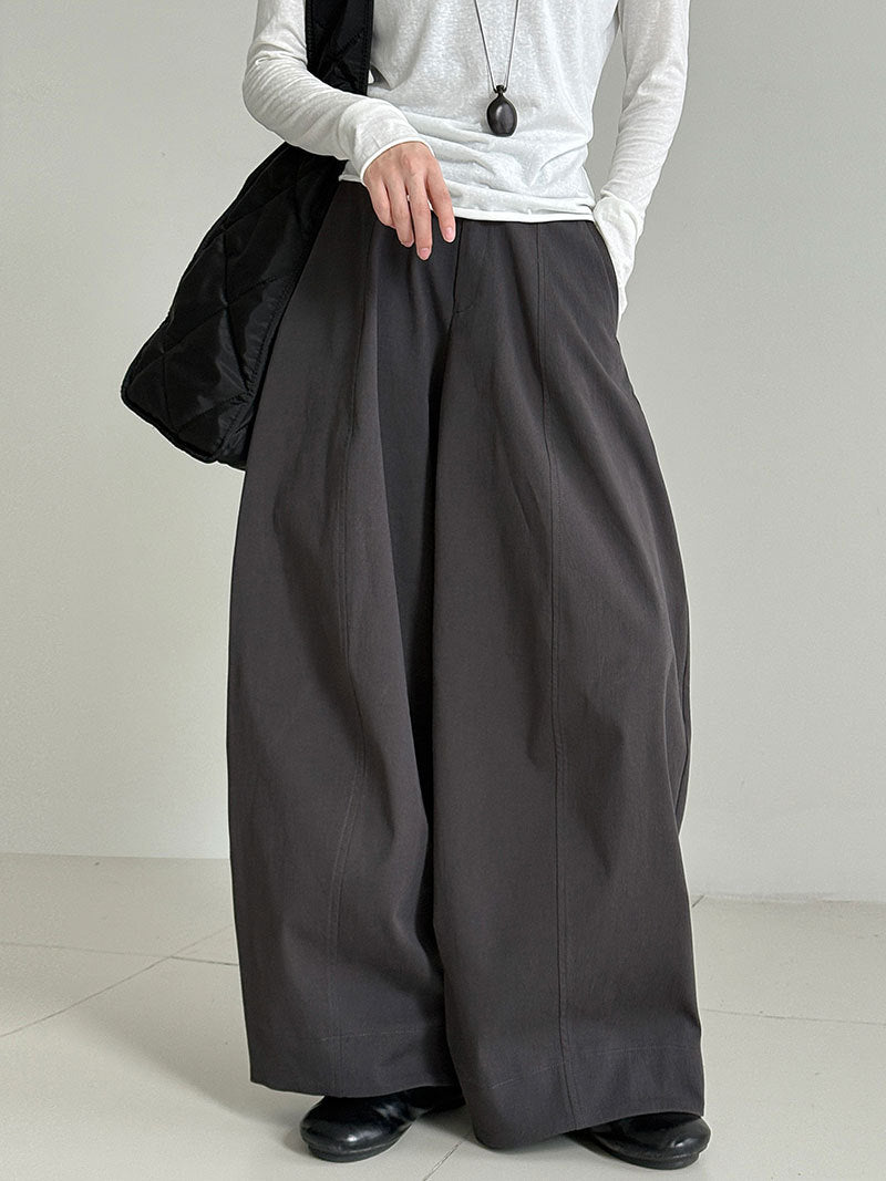 wide leg cocoon pants 4color 【NINE7232】