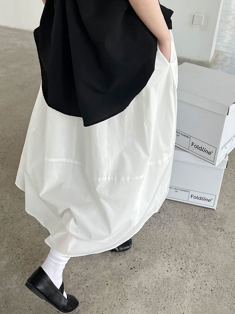 flared a line long skirt 3color 【NINE7246】