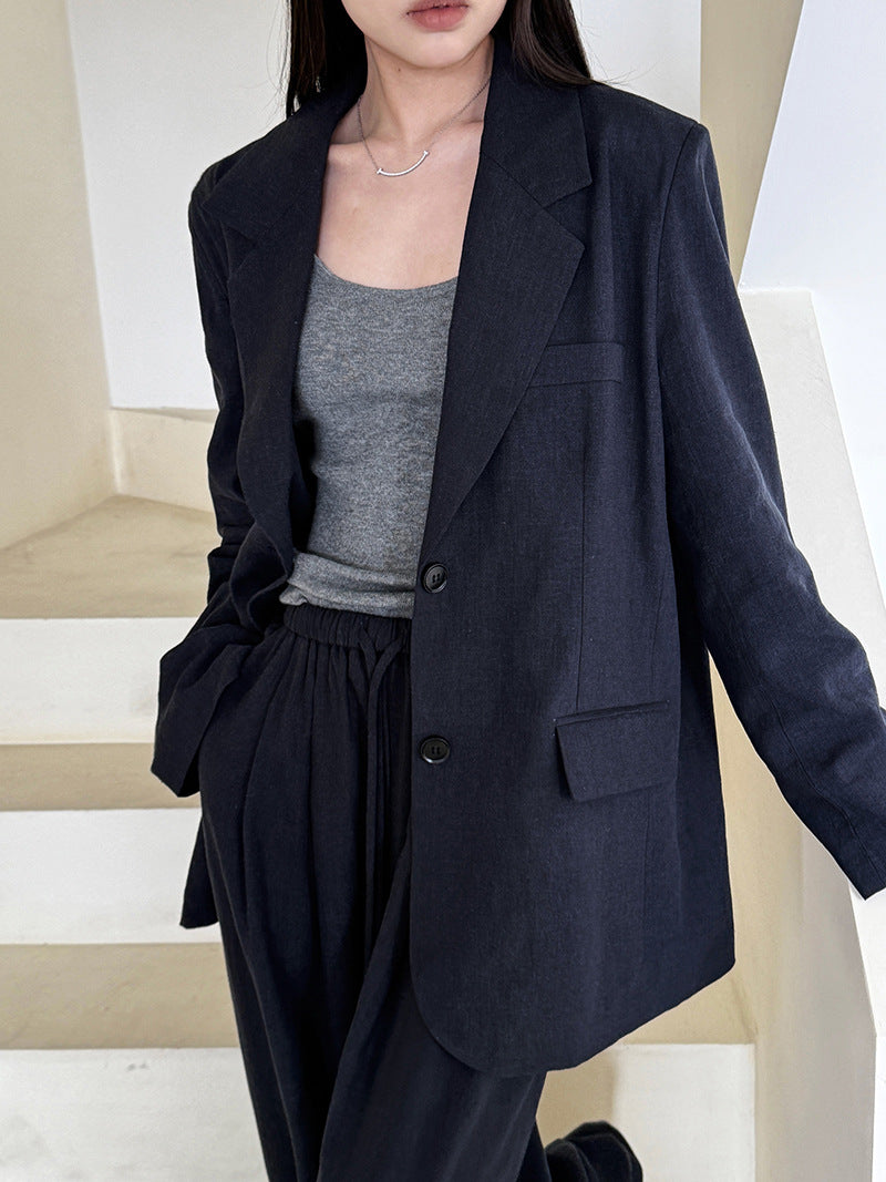 linen tailored blazer pants setup 2color 【NINE7234】