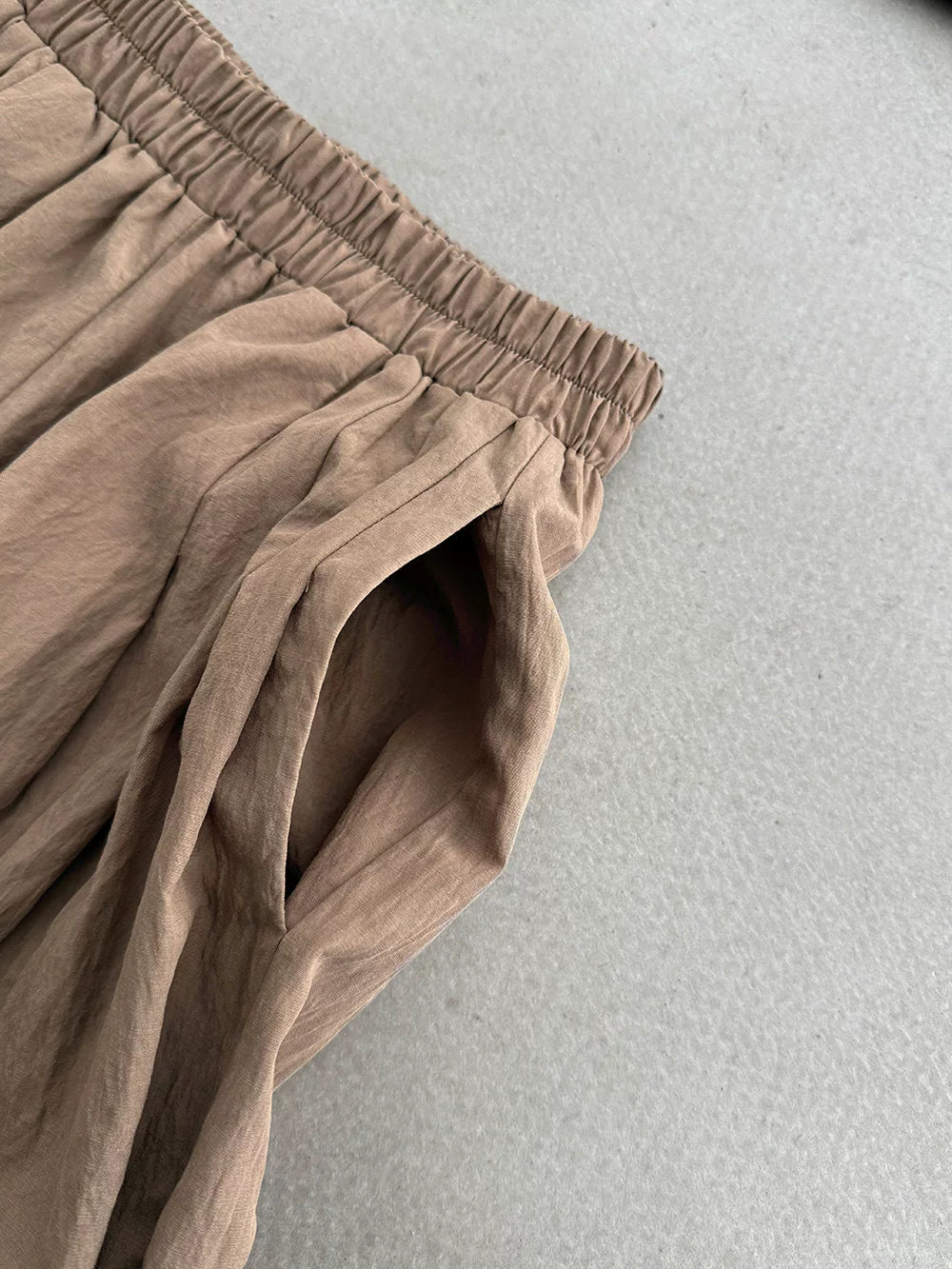 ribbon tops wide pants setup 3color 【NINE7061】