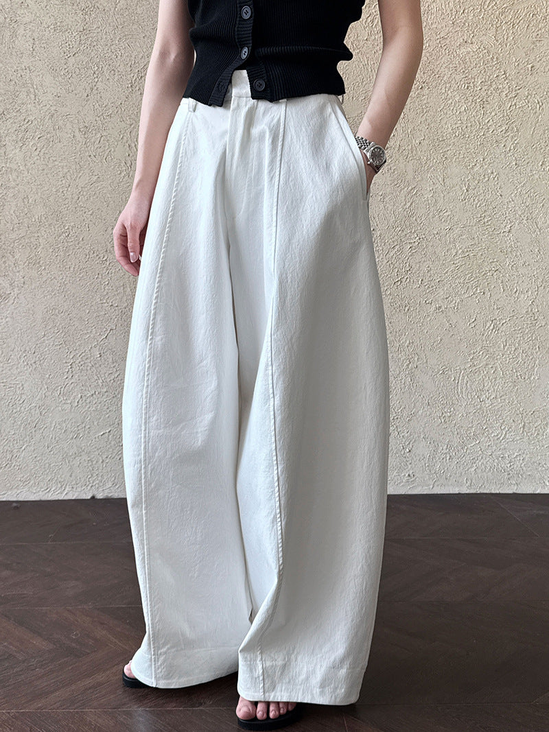 curved seam balloon wide pants 3color 【NINE7064】