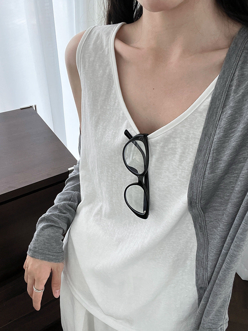 cardigan tank top 2piece set 【NINE7249】
