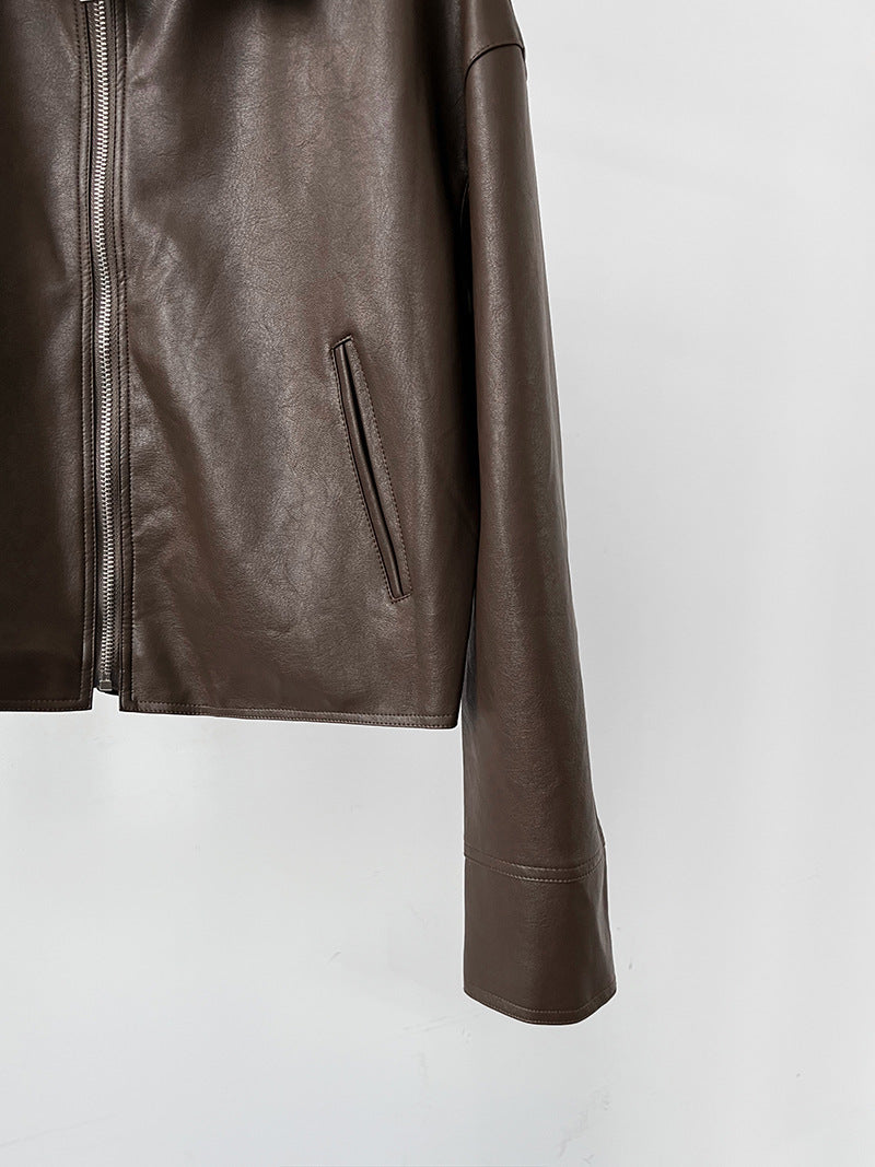 short faux leather jacket 2color 【NINE7252】