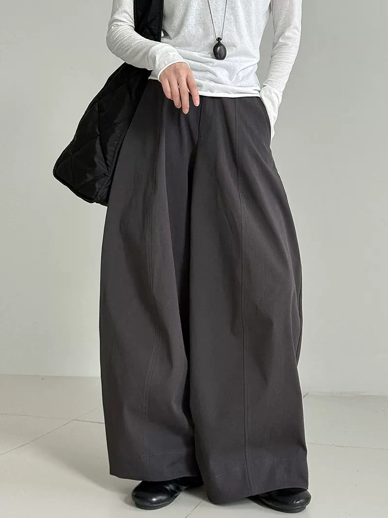 curved seam balloon wide pants 3color 【NINE7064】
