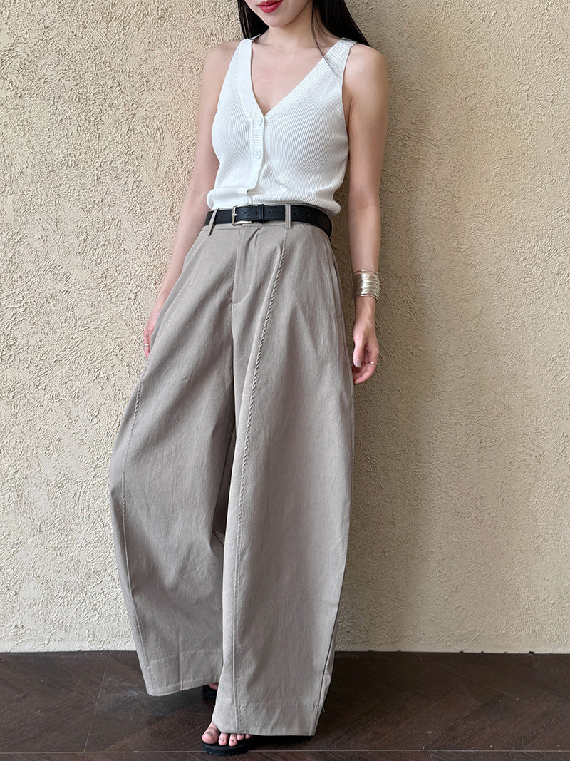 curved seam balloon wide pants 3color 【NINE7064】