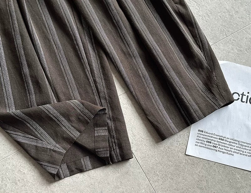 striped wide leg pants 1color 【NINE7022】