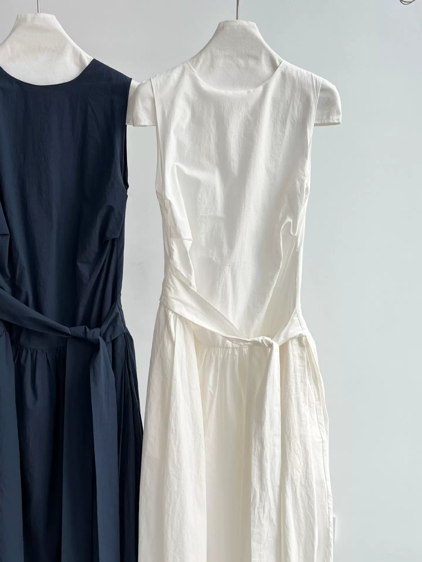 waist tie sleeveless long dress 3color 【NINE7069】