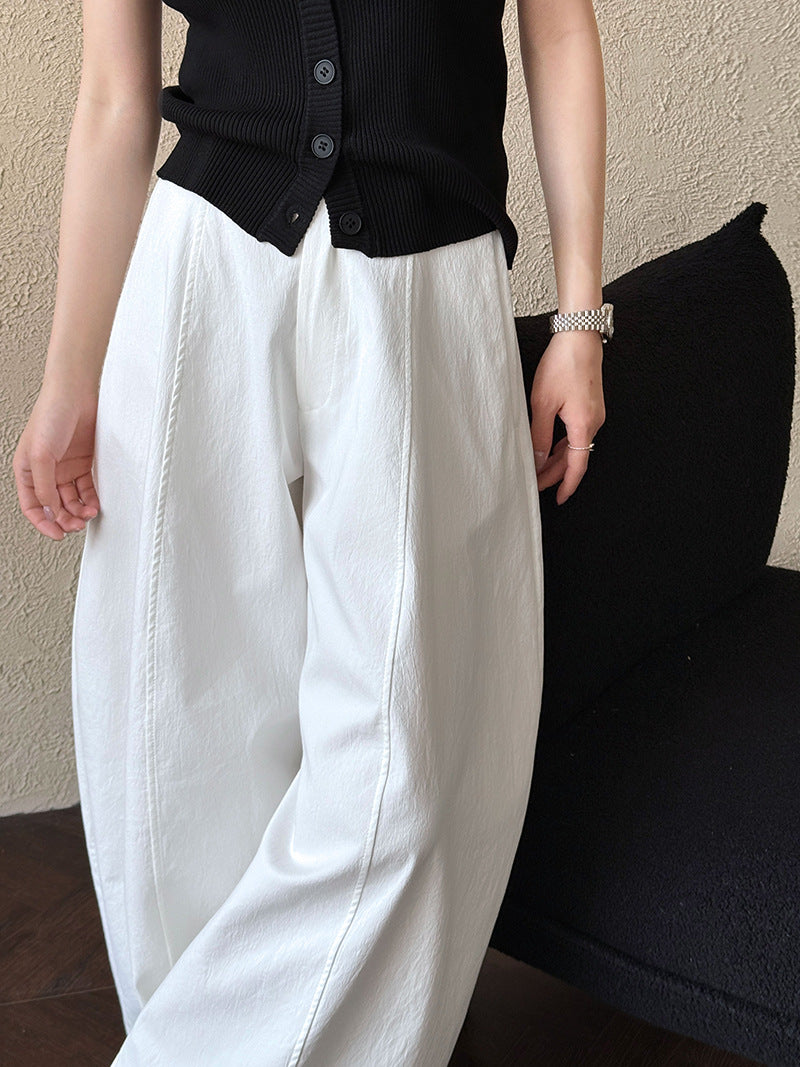 wide leg cocoon pants 4color 【NINE7232】