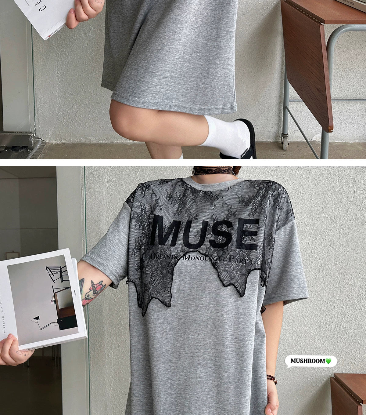 MUSE print lace splicing dress 1color 【NINE7111】