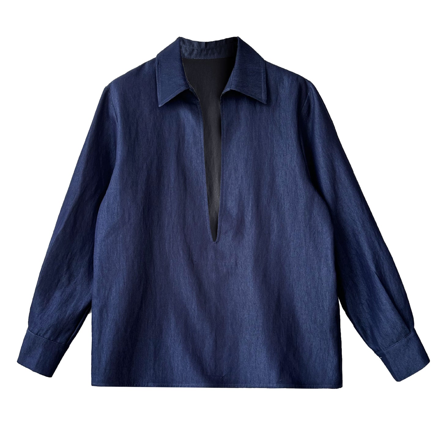 deep v neck collar shirt 1color 【NINE7248】
