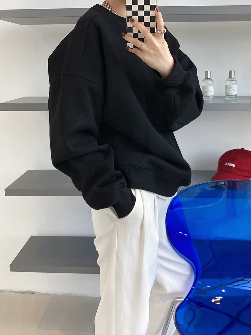 loose crewneck casual sweatshirt 3color 【NINE7255】