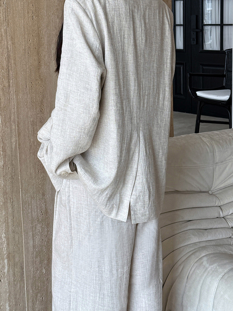 linen tailored blazer pants setup 2color 【NINE7234】