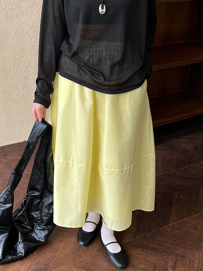 flared a line long skirt 3color 【NINE7246】