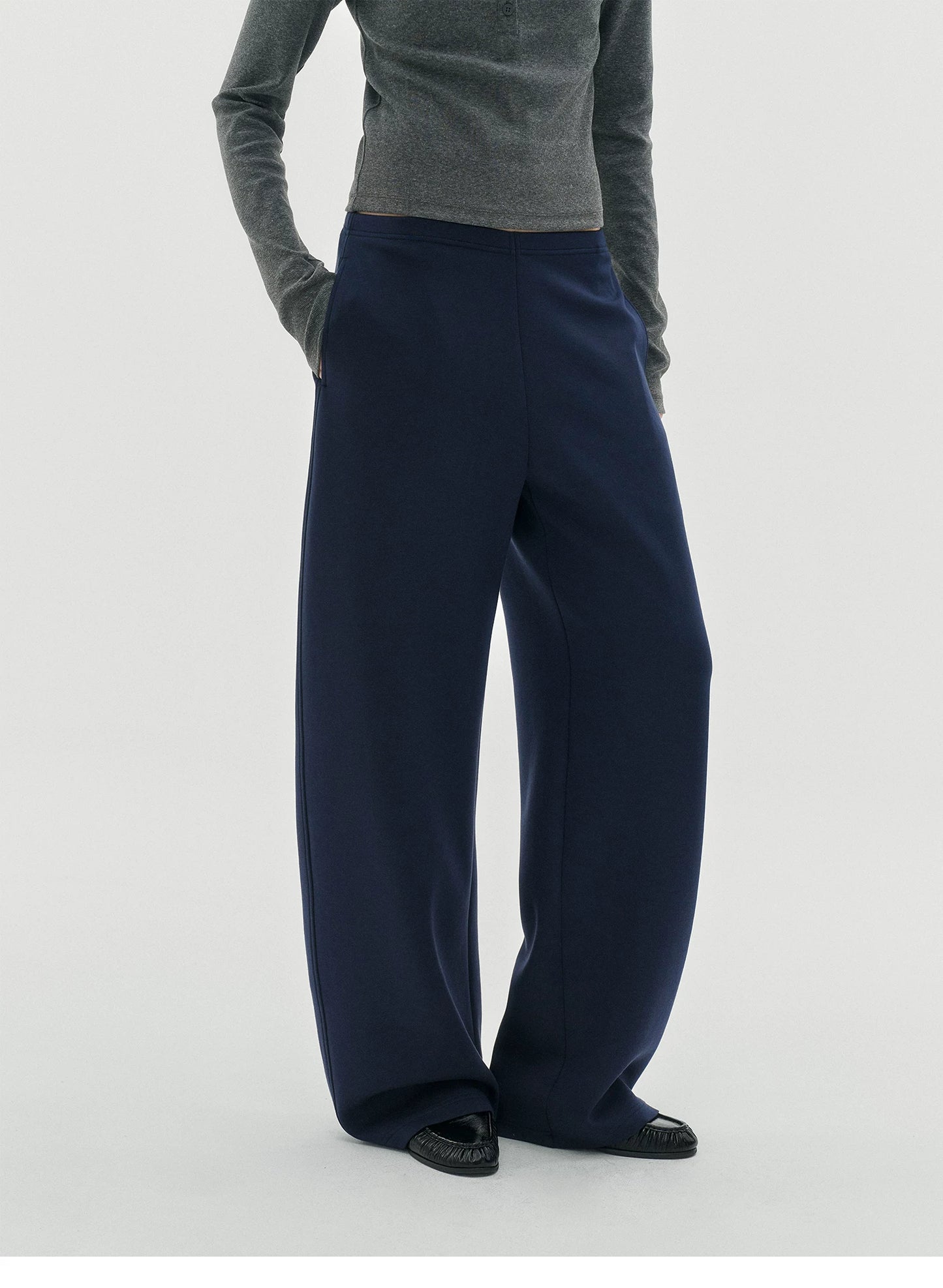 straight wide sweat pants 1color 【NINE7228】