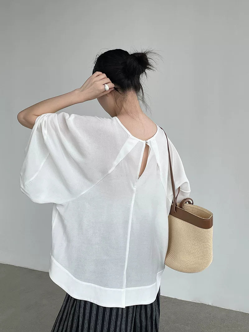 loose dolman sleeve casual blouse 2color 【NINE7073】