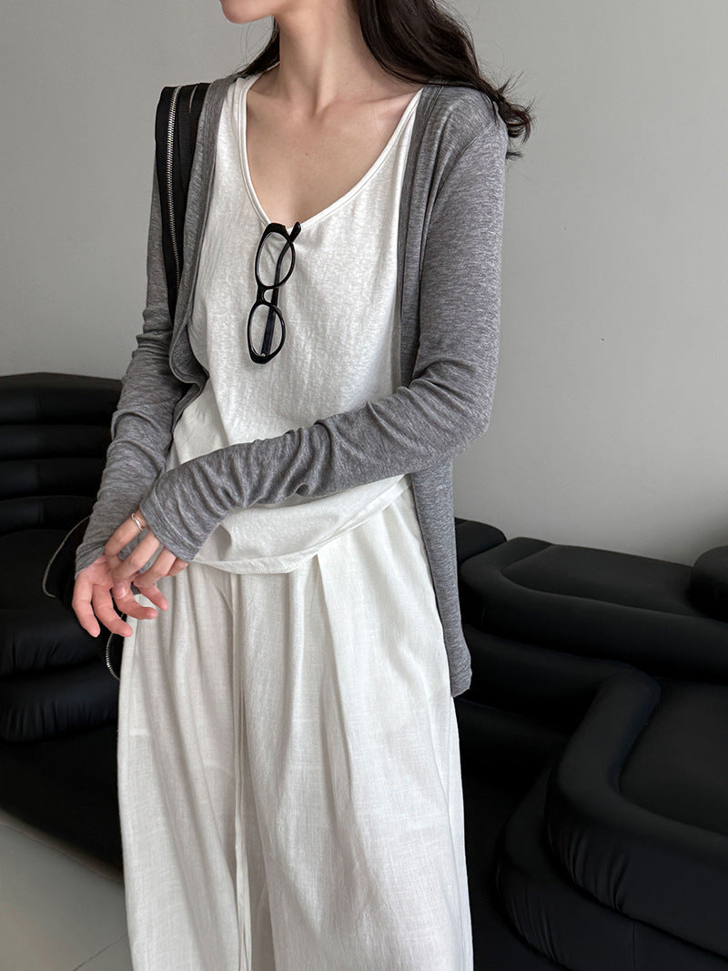 cardigan tank top 2piece set 【NINE7249】