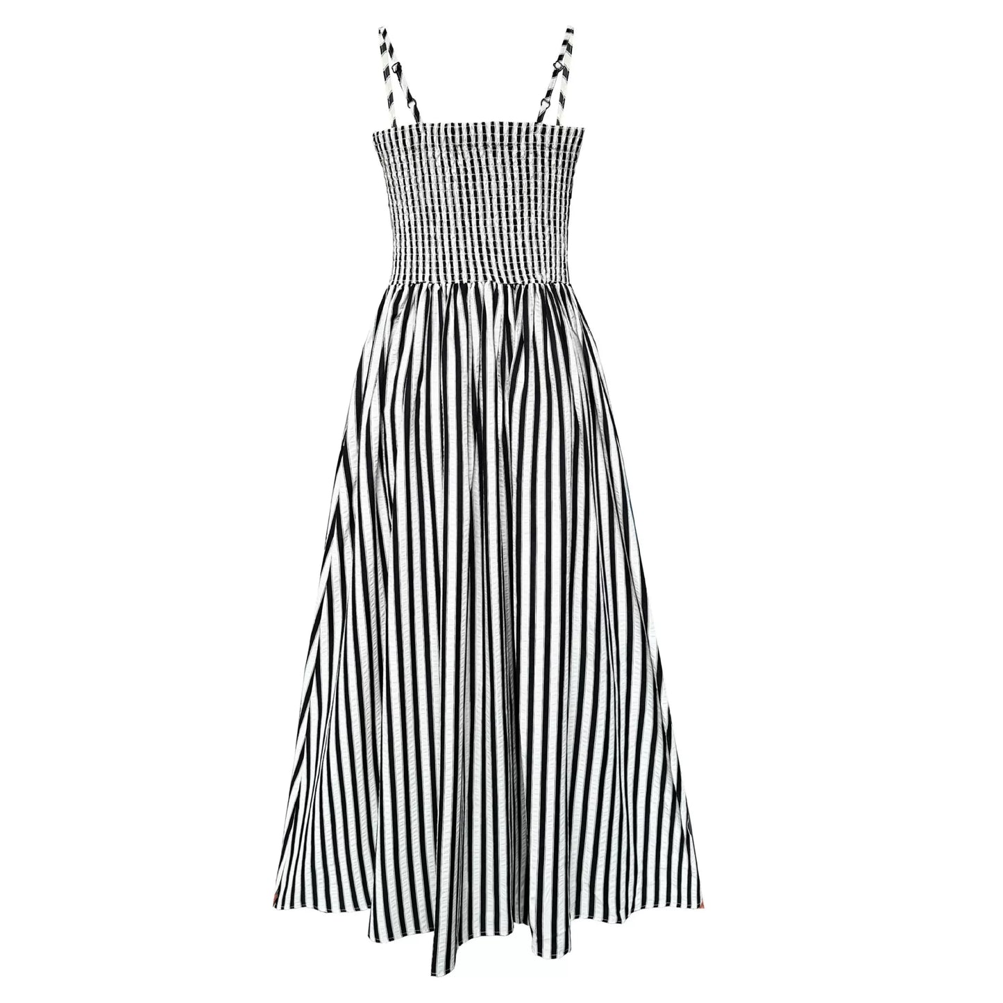 striped ruched camisole long dress 1color 【NINE7062】