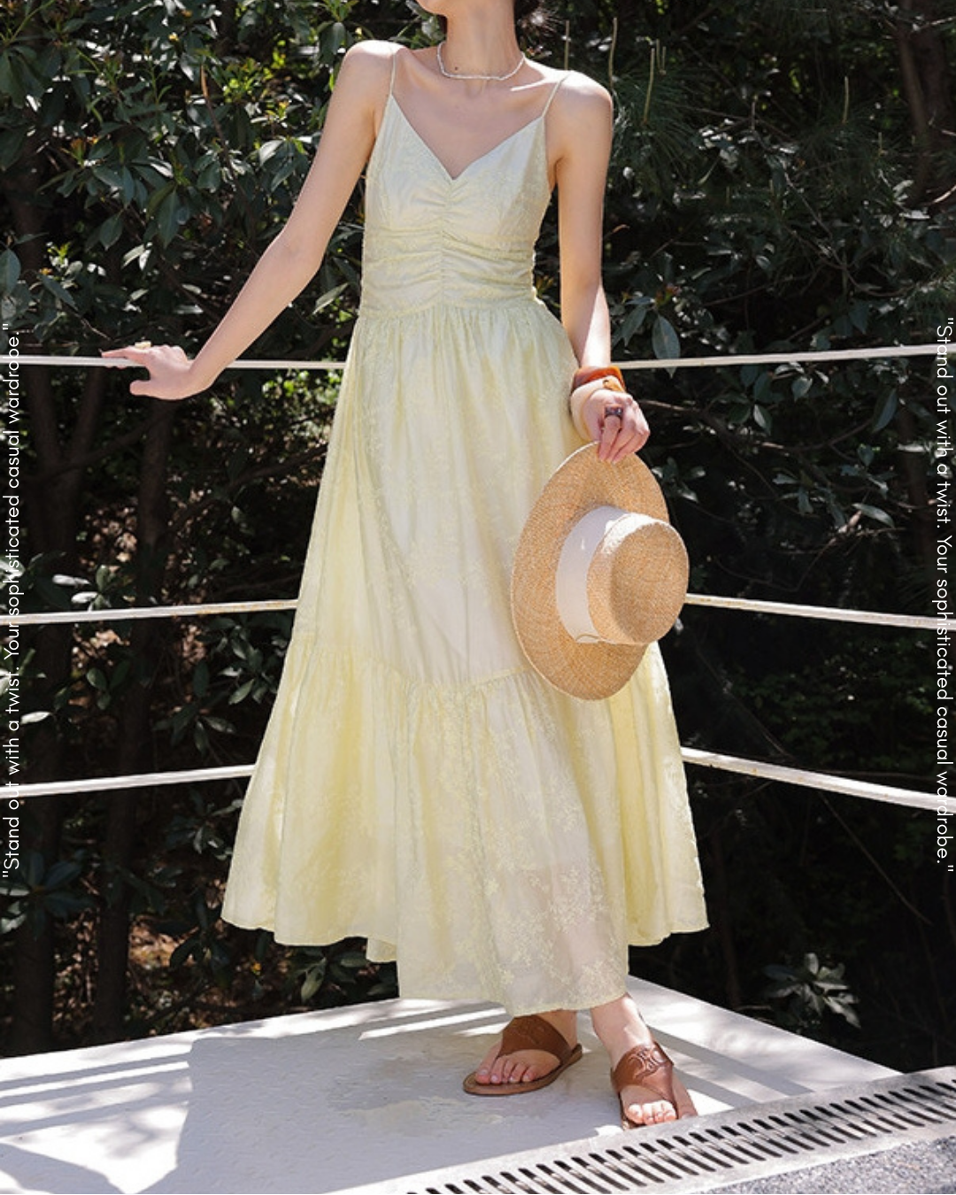 front gathered tiered one-piece【NINE0215】