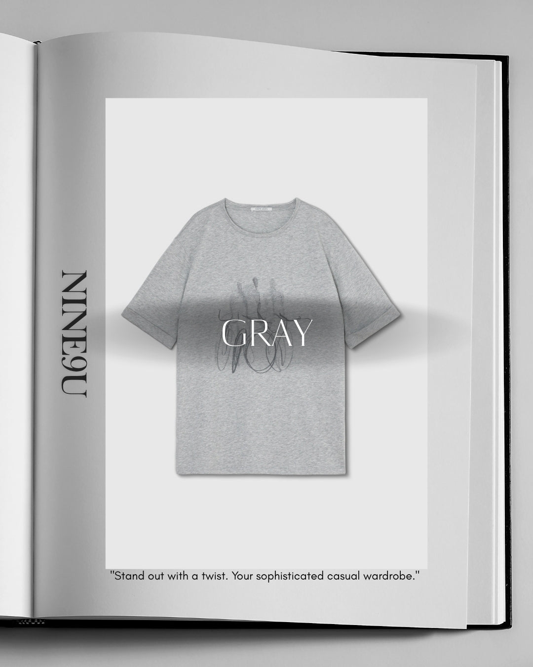 nuance print oversized t-shirt 2color【NINE0325】