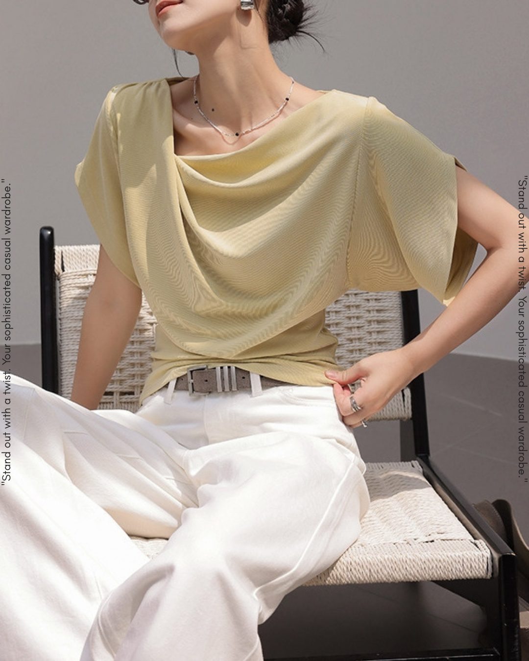 shaped drape tops 2color【NINE0213】