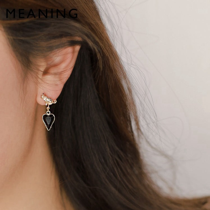 CAT black heart pierce【NINE1232】