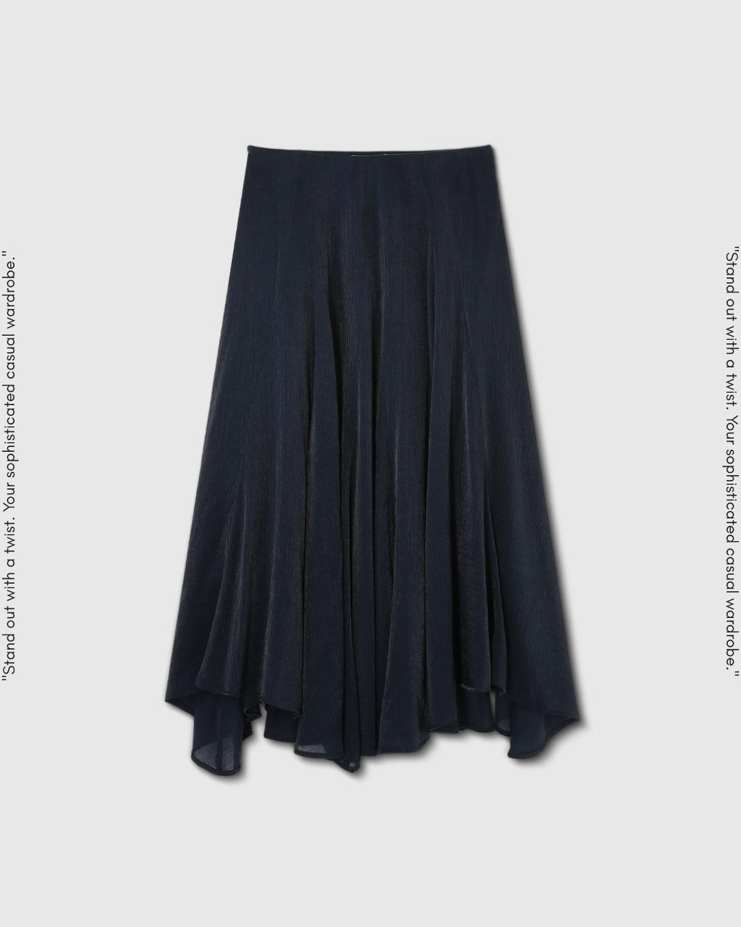 asymmetrical hem flare skirt【NINE0339】