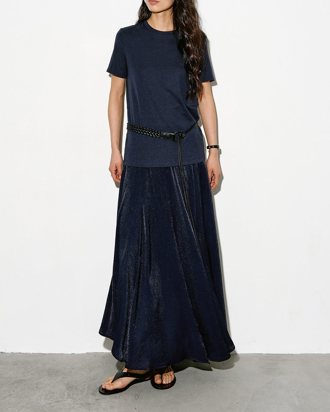 asymmetrical hem flare skirt【NINE0339】