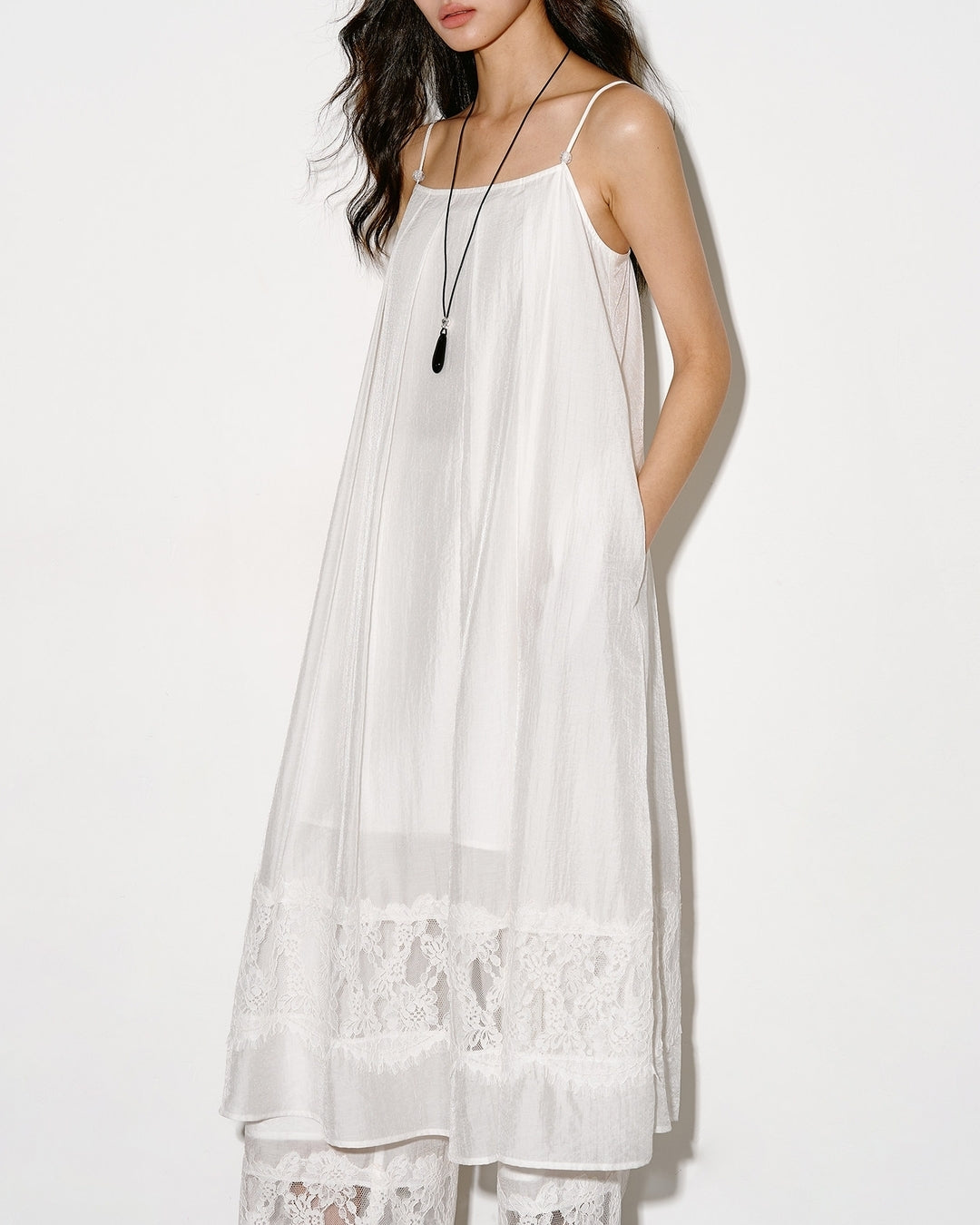 camisole dress & wide-leg pants setup【NINE0353】