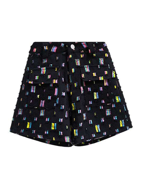 unique colorful rainbow short-pants 3color【NINE9044】