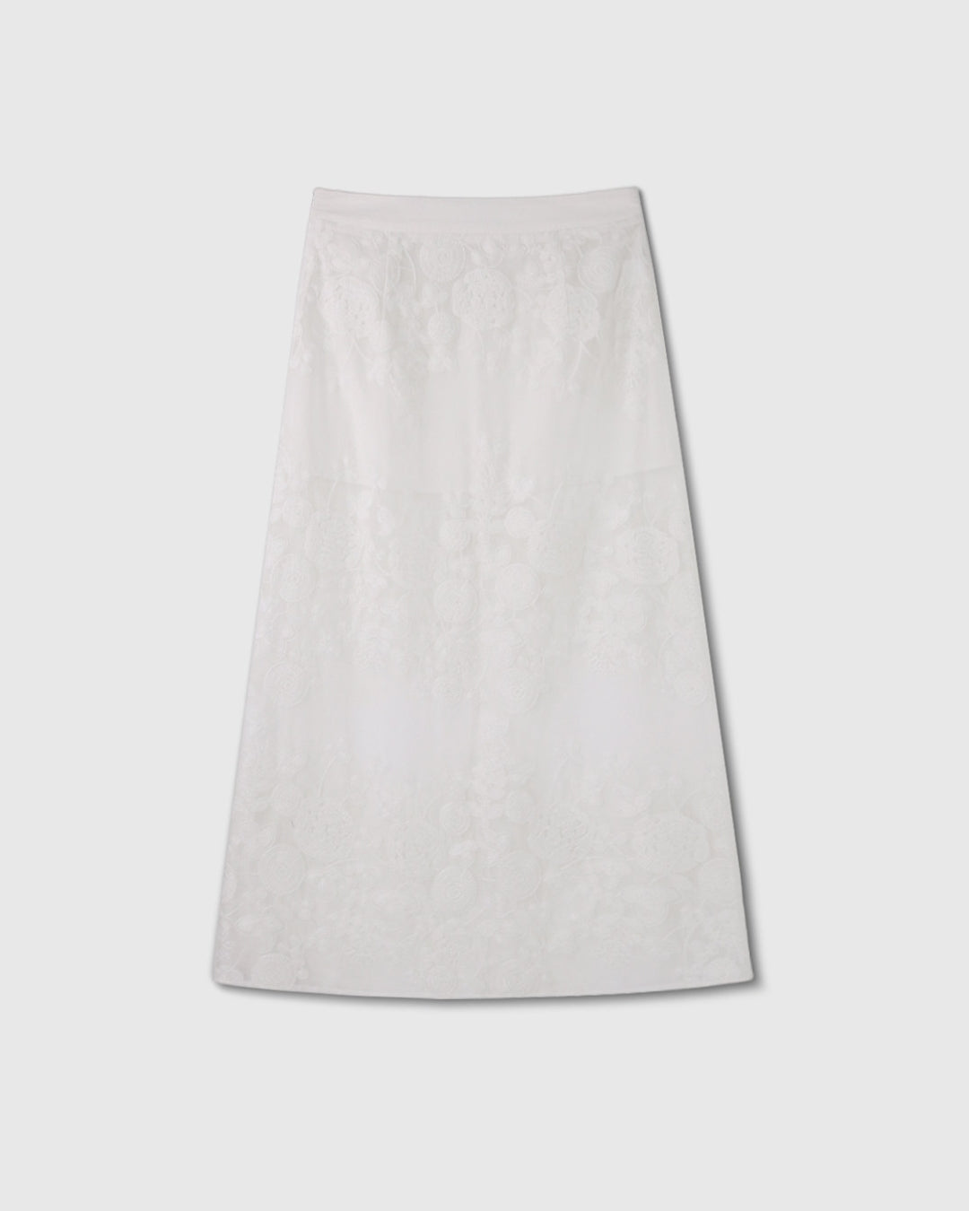 lace sheer long skirt【NINE0346】