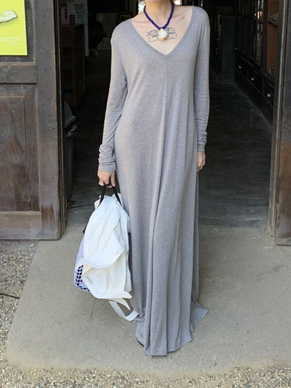 v-neck loose cover one-piece【NINE9100】
