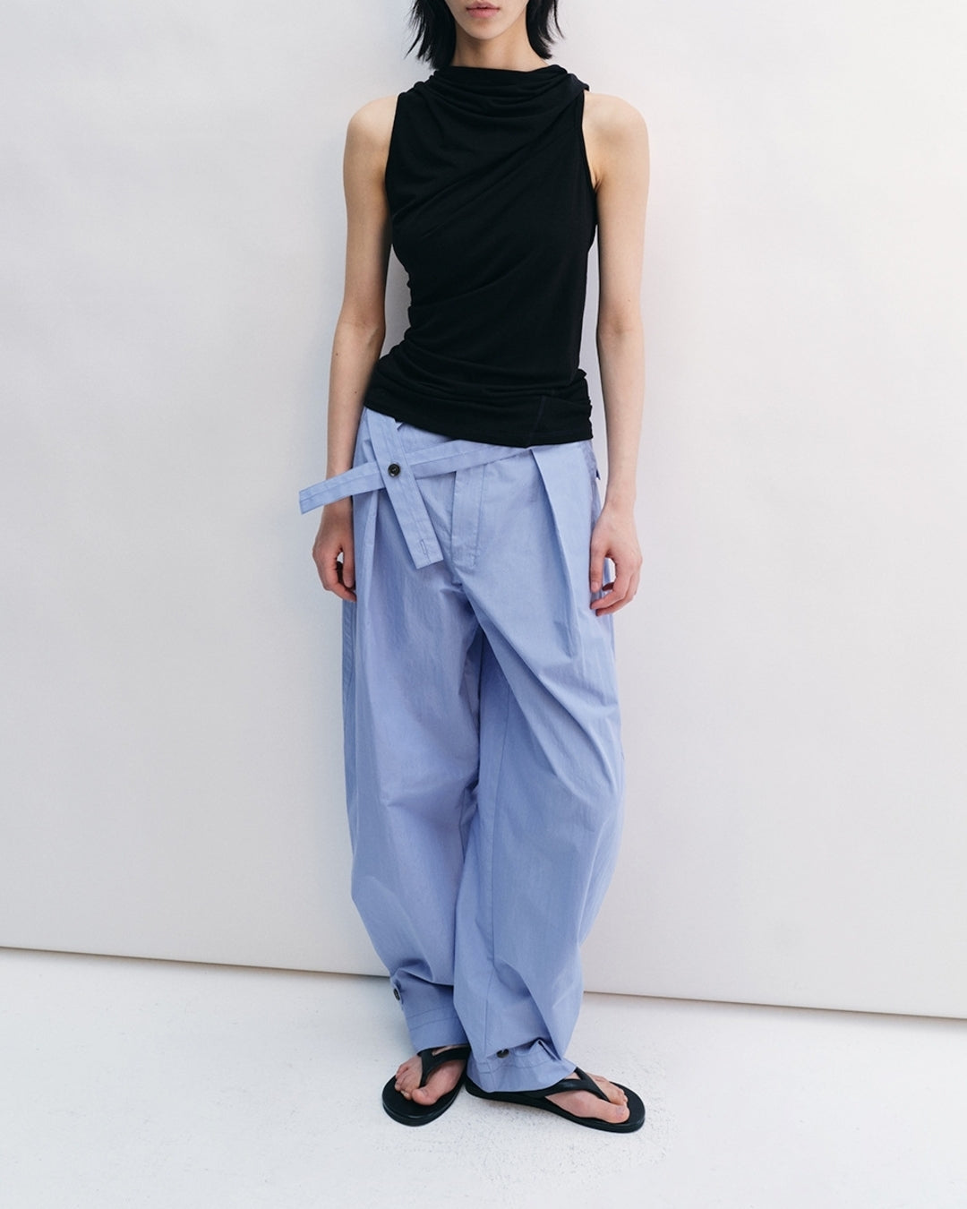 waist mark tuck pants 3color【NINE0206】