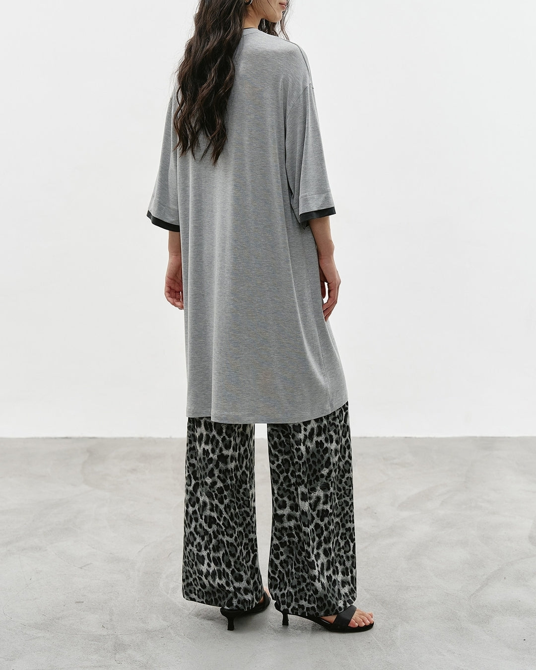 oversized two-tone t-shirt 2color【NINE0327】