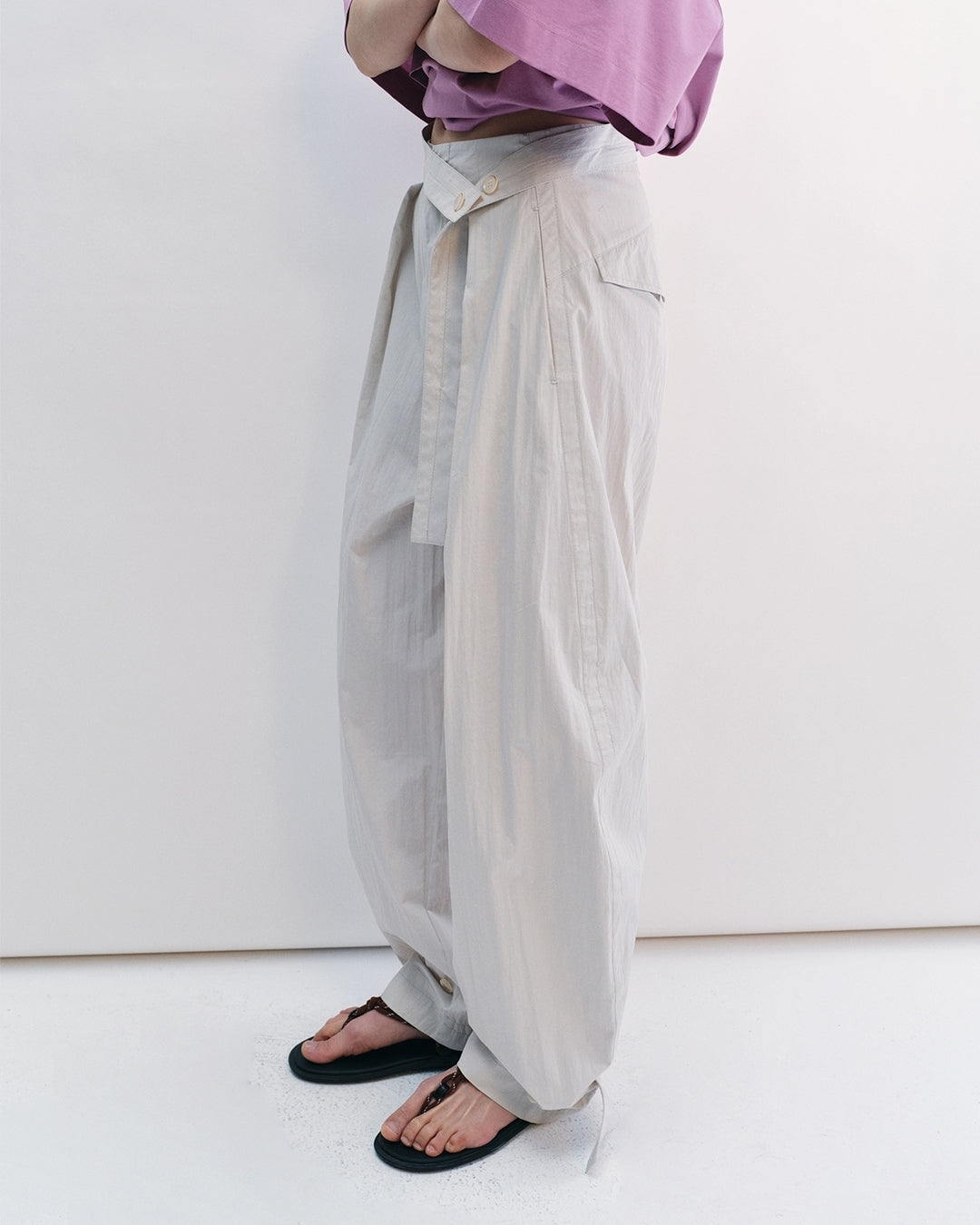 waist mark tuck pants 3color【NINE0206】
