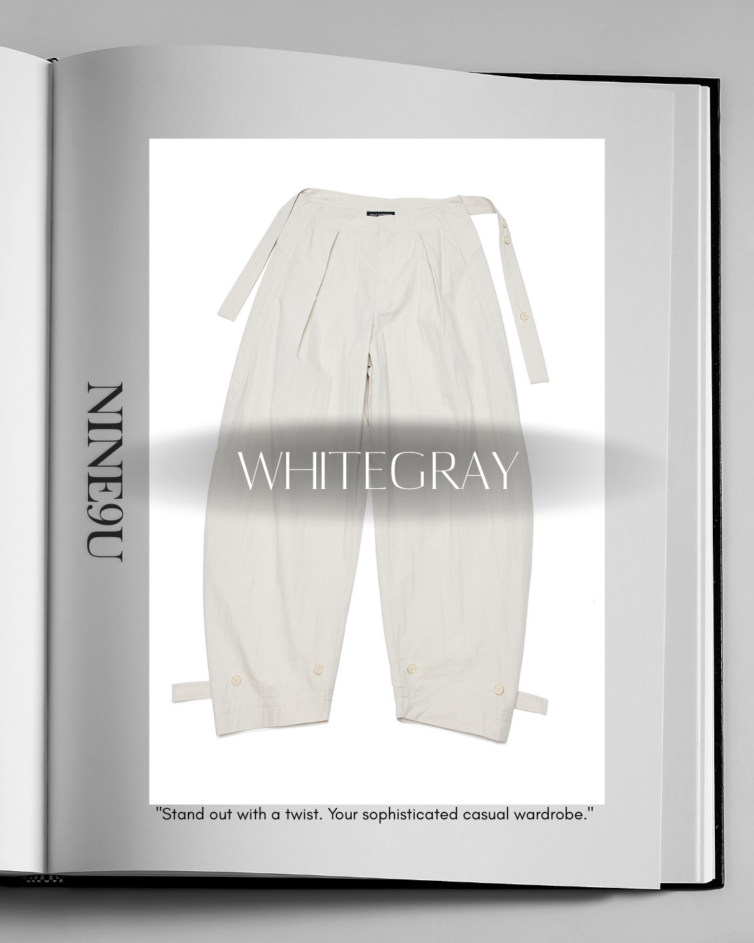 waist mark tuck pants 3color【NINE0206】
