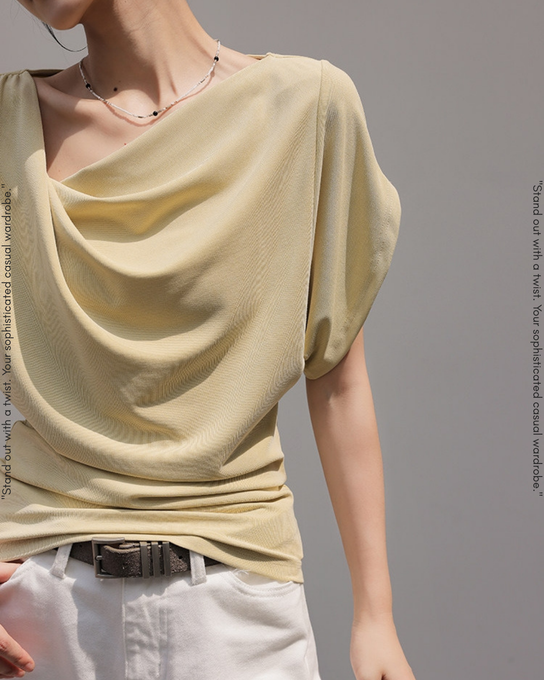 shaped drape tops 2color【NINE0213】