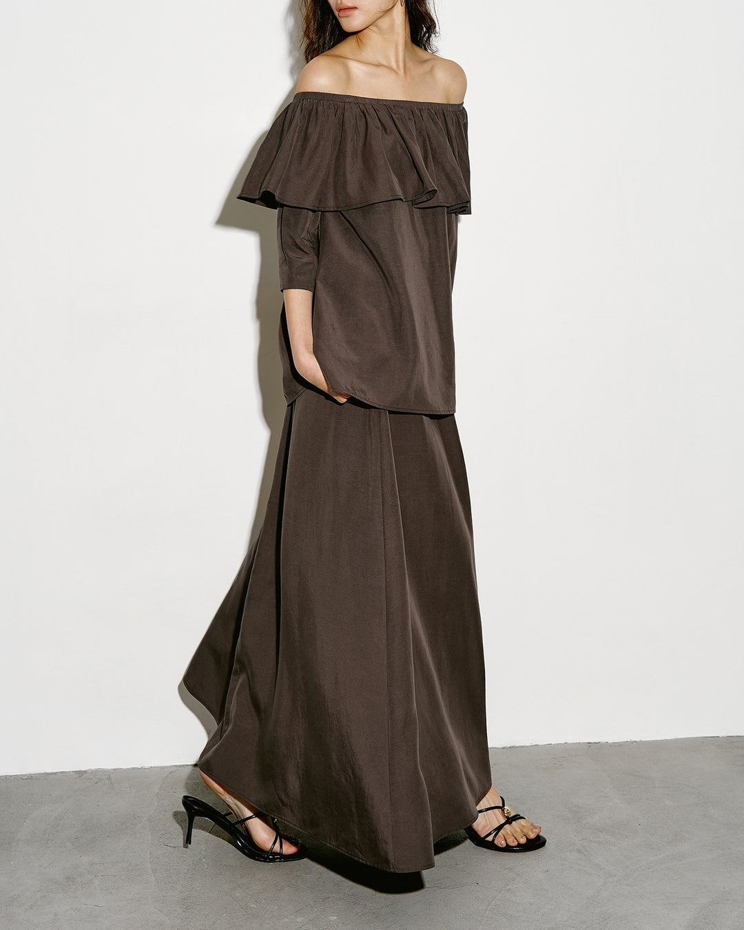 2-way frill blouse & skirt setup【NINE0352】