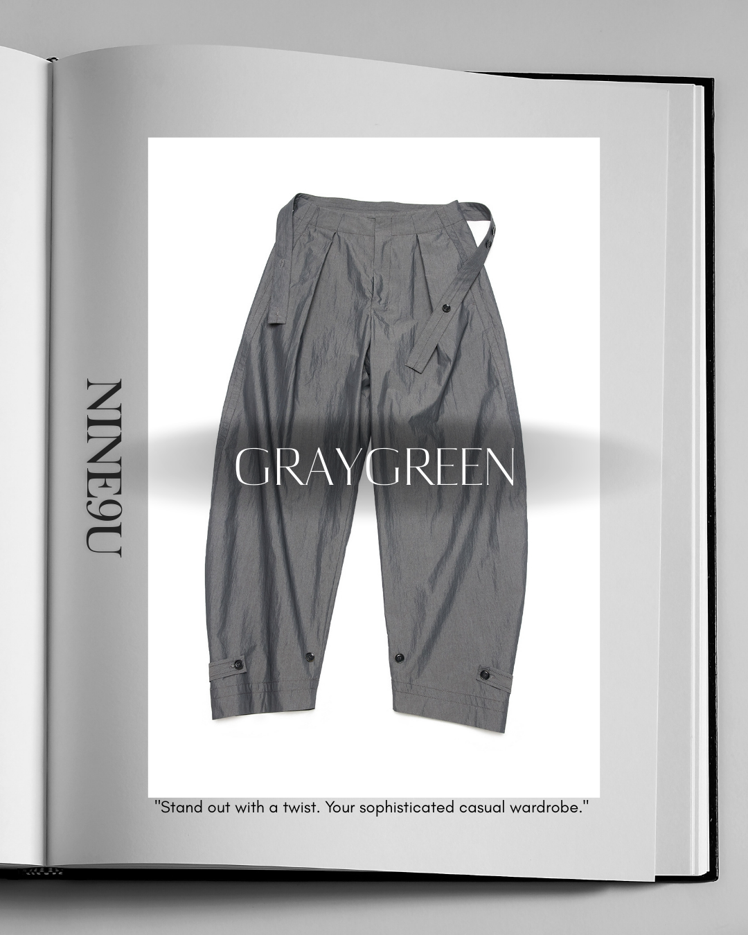 waist mark tuck pants 3color【NINE0206】