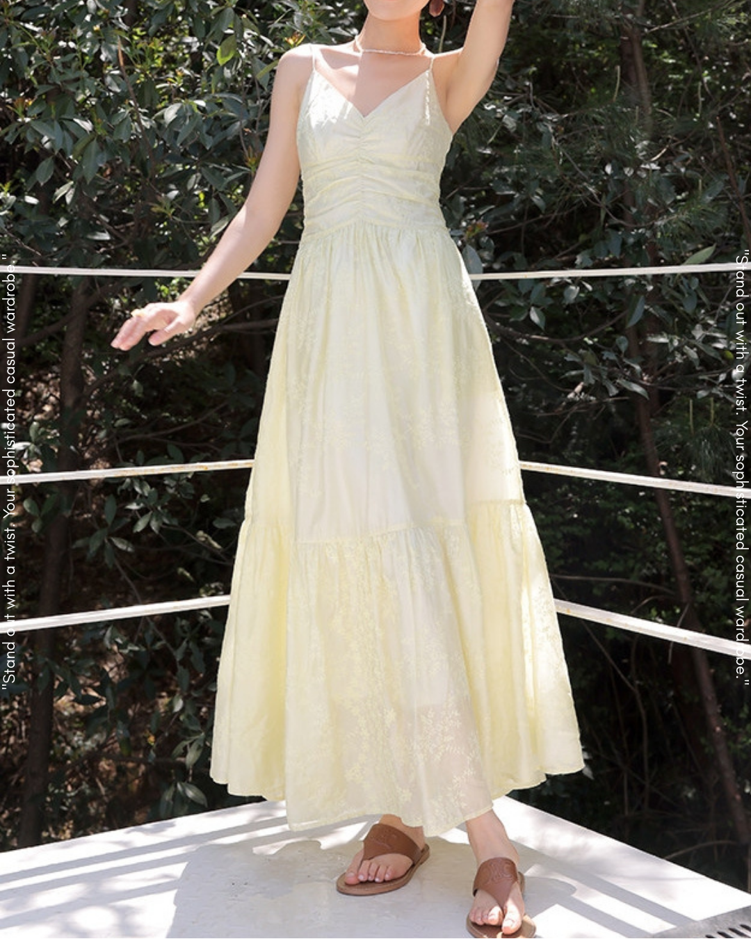 front gathered tiered one-piece【NINE0215】