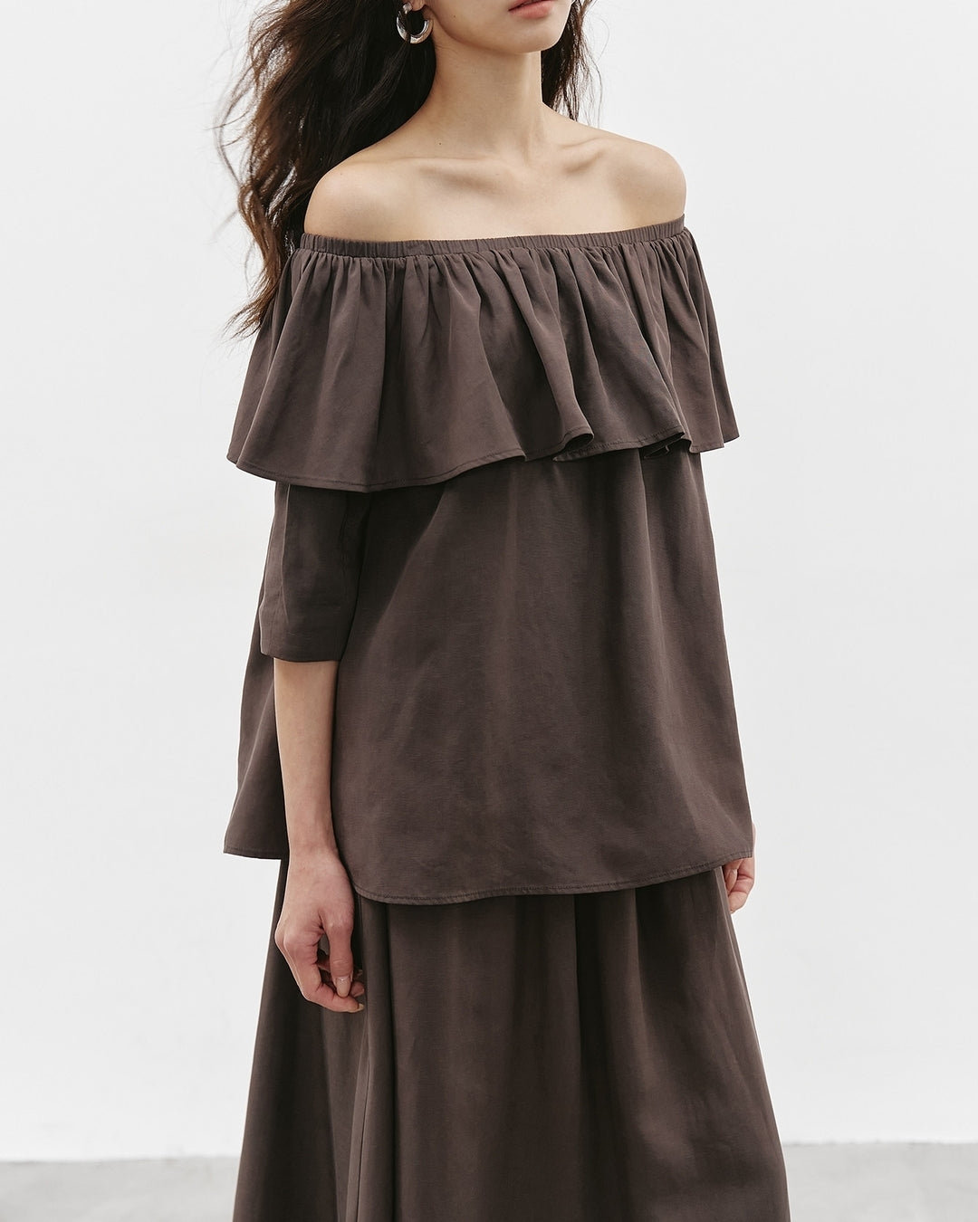 2-way frill blouse & skirt setup【NINE0352】