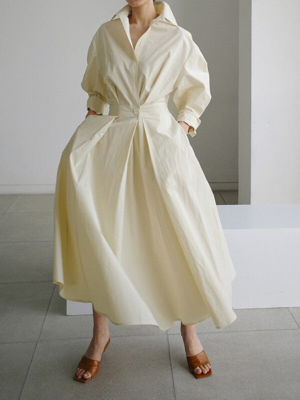 flare classy neat long-one-piece 2color【NINE7501】