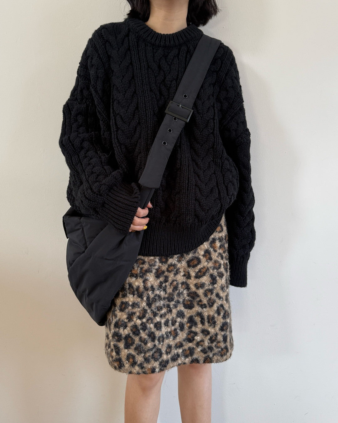 cable knit loose fit sweater 3color 【NINE7267】