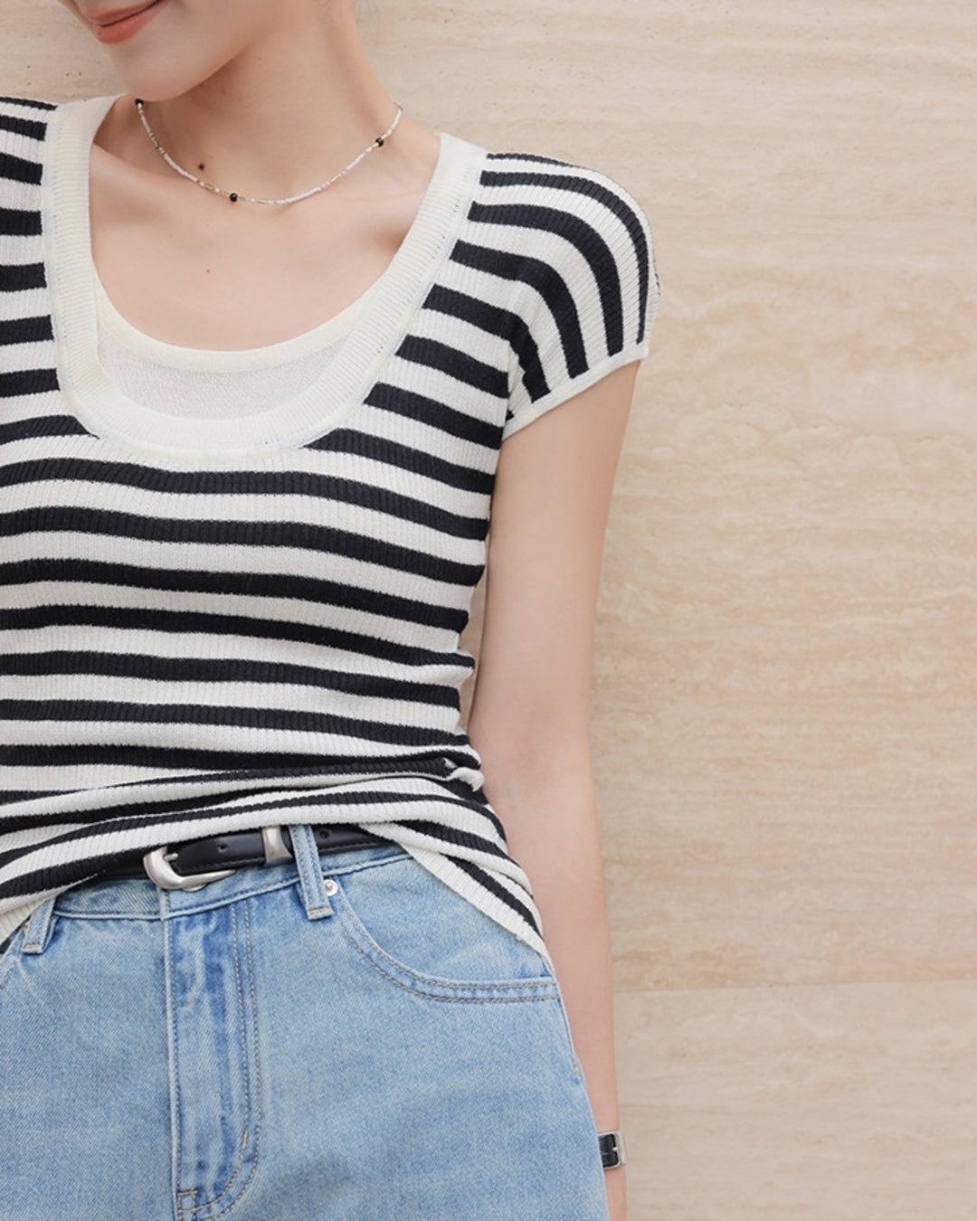 fake layered slim tops 3color【NINE0217】