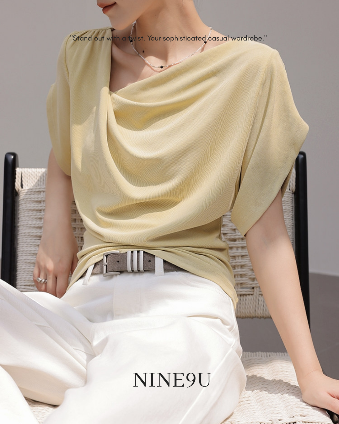 shaped drape tops 2color【NINE0213】