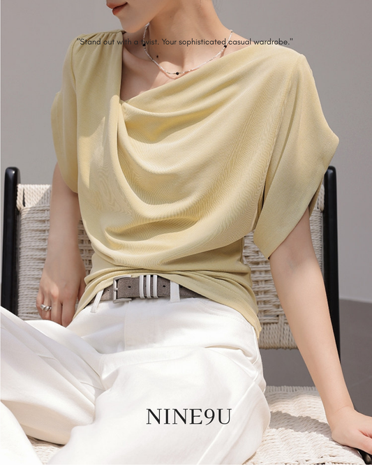 shaped drape tops 2color【NINE0213】