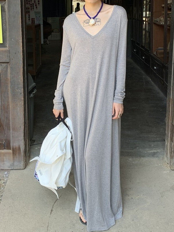 v-neck loose cover one-piece【NINE9100】