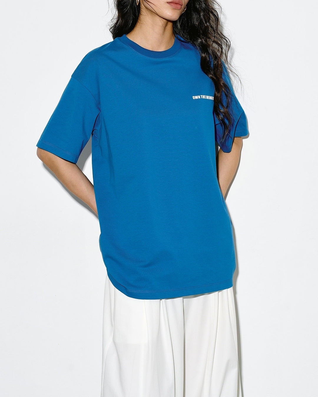 mini print oversized t-shirt 2color【NINE0349】